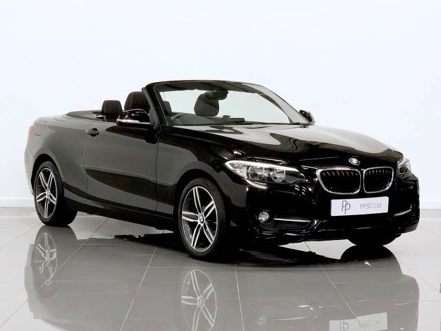 BMW 2 Series 2.0 218d [150] Sport 2dr [Nav] Step Auto Convertible Diesel Jet Black