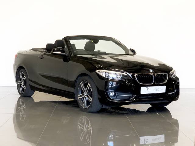 BMW 2 Series 2.0 218d [150] Sport 2dr [Nav] Step Auto Convertible Diesel Jet Black
