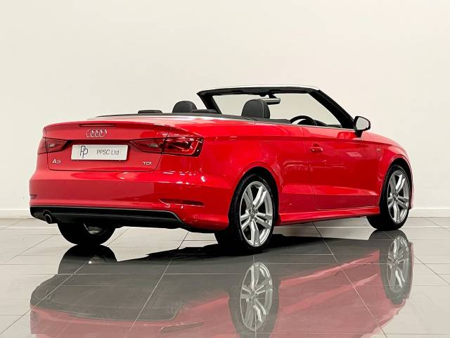 Audi A3 1.6 TDI S Line 2dr Convertible Diesel Red