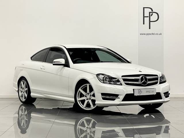 Mercedes-Benz C Class 1.6 C180 AMG Sport Edition 2dr Auto Coupe Petrol White