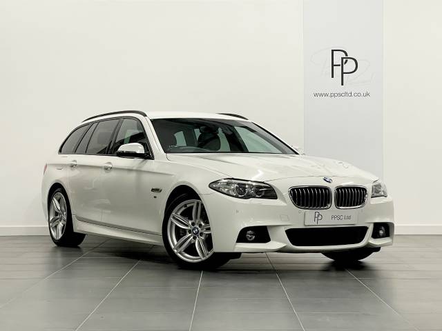 BMW 5 Series 2.0 520d M Sport 5dr Touring Step Auto Estate Diesel White
